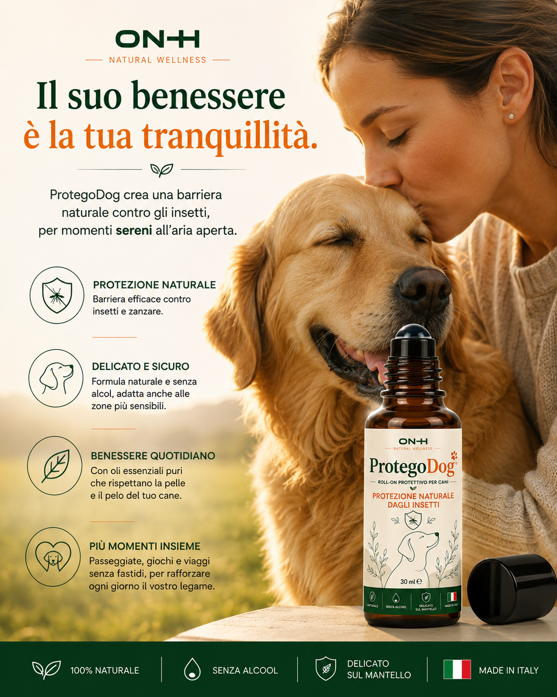 ProtegoDog | Roll-On Naturale per Cani – Protezione Naturale dagli Insetti