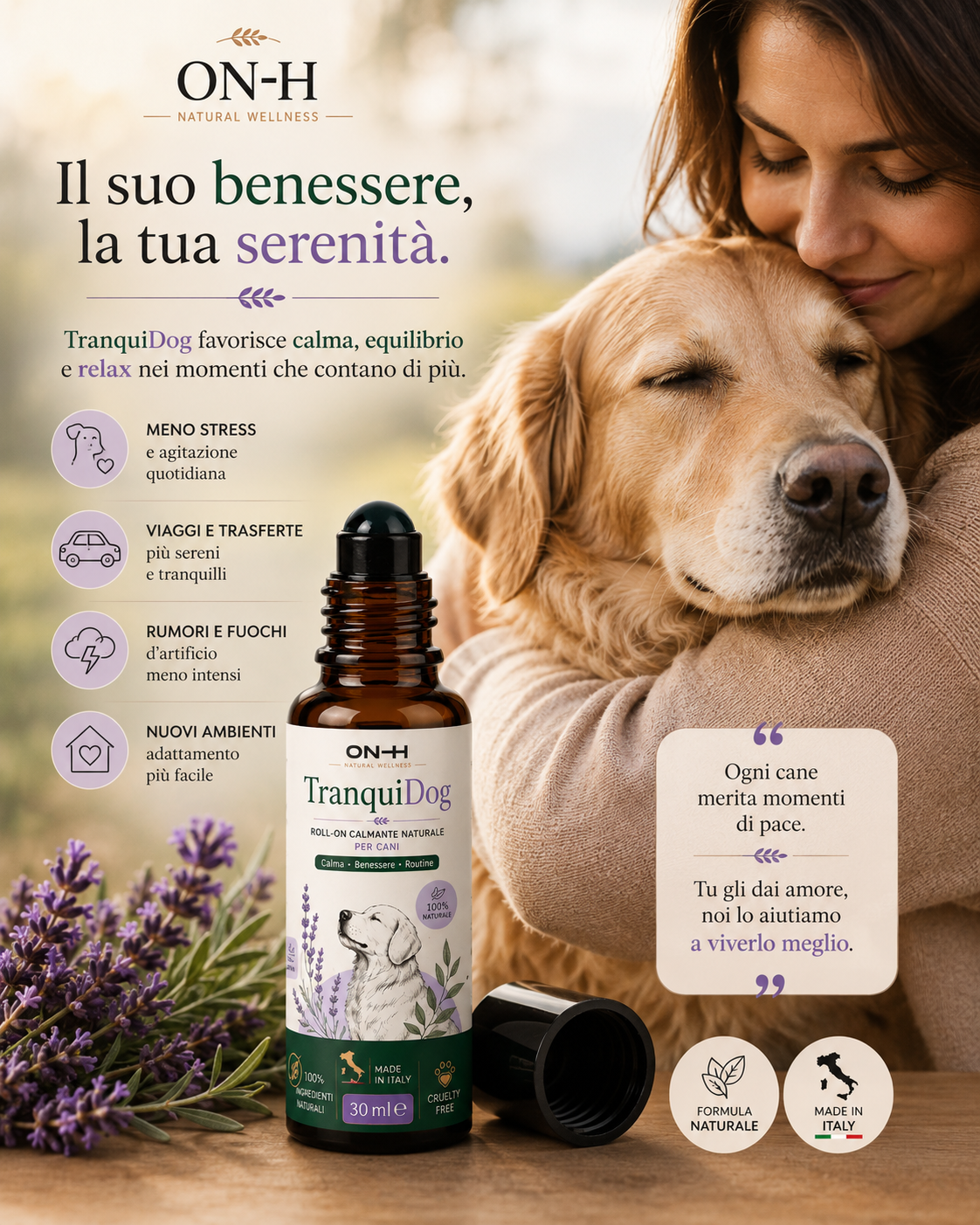 TranquiDog | Roll-On Calmante Naturale per Cani
