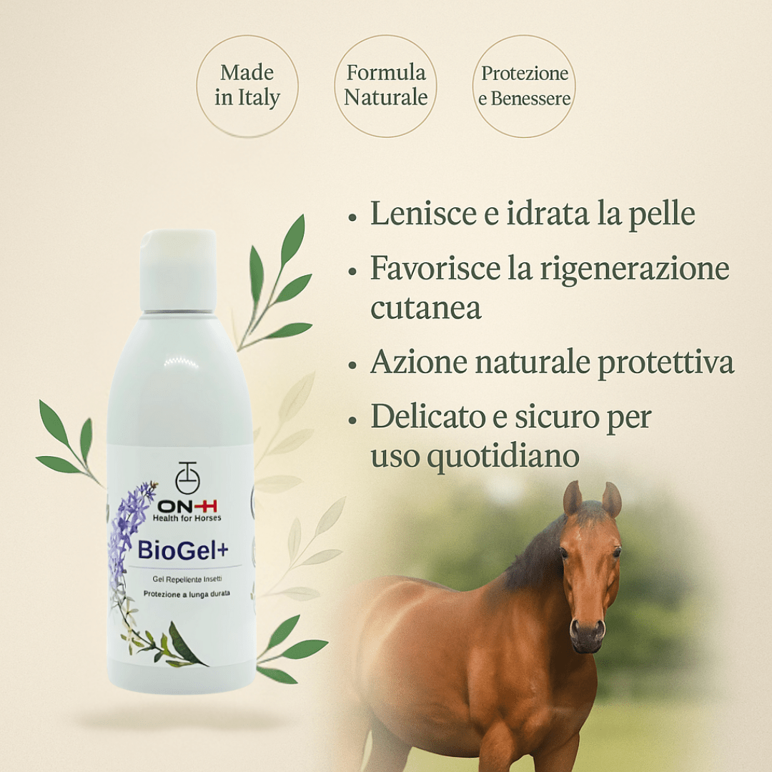 BioGel ON H Gel Repellente Insetti Naturale Per Cavalli BioGel ON H Gel Repellente Insetti Naturale Per Cavalli