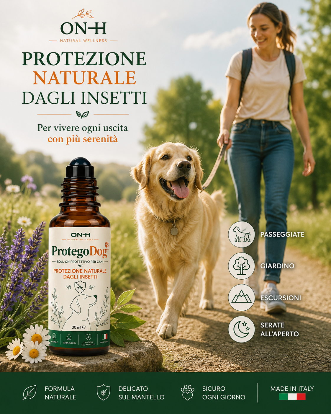 ProtegoDog | Roll-On Naturale per Cani – Protezione Naturale dagli Insetti