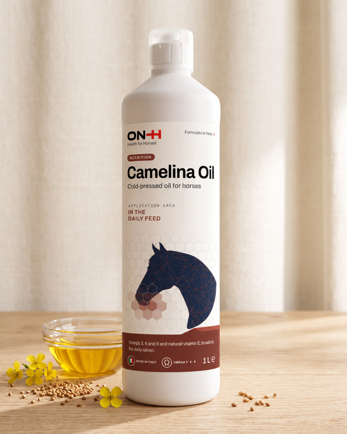 ON-H Camelina Oil, 1 litre bottle